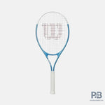 "Wilsn 112 XL Ultra Power Tennis Racquet, 112 sq. inch head, extended length, lightweight, head-heavy balance."