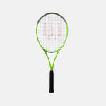 Wilson Blade Feel RXT 105 tennis rackett (Lightweight Graphite) displayed, emphasizing its design for comfortable play. Available at ProBadminton.in