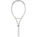 Yonex Ezone 100L Naomi Osaka Edition Tennis Racquet (285g) in stunning White and Gold, front view. Limited edition design for power and comfort. Available at ProBadminton.in.