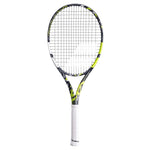 Alt Text: Babolat Pure Aero Lite tennis racquet, showcasing its lightweight design for easy spin generation. now in probadminton.in