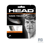 "Hed Hawk Touch 17 Tennis String, 1.25mm co-polyester, black string. For pro-level tennis players, offering control, touch, and power."