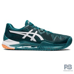 Asics GEL-RESOLUTION 8 Tennis Shoes (Velvet Pine / White) - Probadminton