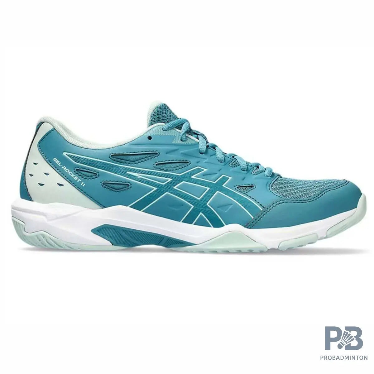 Asics GEL-ROCKET 11 Indoor Court Shoe Blue Teal Pale Mint)
