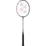 Yonex ASTROX 100 TOUR badminton racket in Kurenai red, showcasing its extra stiff frame and powerful design.