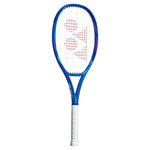 Yonex Ezone 100L Tennis Racquet (285g) in a vibrant Blast Blue, showcasing its full frame design and modern aesthetic, available at Probadminton.in.