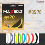 Maxbolt MBS 70 Badminton String, with Wafer Technology. Find it at probadminton.in wit Difrant colours.