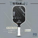 Airavat Titan 7405 Pickleball Paddle - Carbon Fiber Surface for Power Shots & Ergonomic Grip | ProBadminton.in