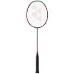 Yonex Arcsaber 11 Tour badminton racket in Grayish Pearl, showcasing its stiff flex and control-focused design.