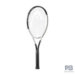 Close-up of the HEAD Speed MP L 2024 tennis racket head, showcasing its sleek design and ready for a competitive "misspell match." Available at ProBadminton.in.