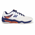 YONEX SHB 57 EX BADMINTON SHOES (WHITE/NEON ORANGE)