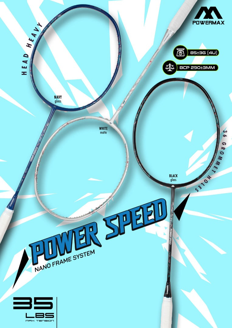Powr Max Pwer Speed Badmnton Racket Fram – Guted