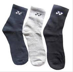 YONEX 3-pair socks bundle - black/white sports socks for badminton tennis running