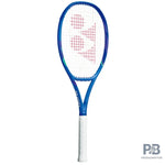 Yonex EZONE 98L tennis racquet, Blast Blue, with a clear view of the stringing pattern and frame. Exclusively at ProBadminton.in.