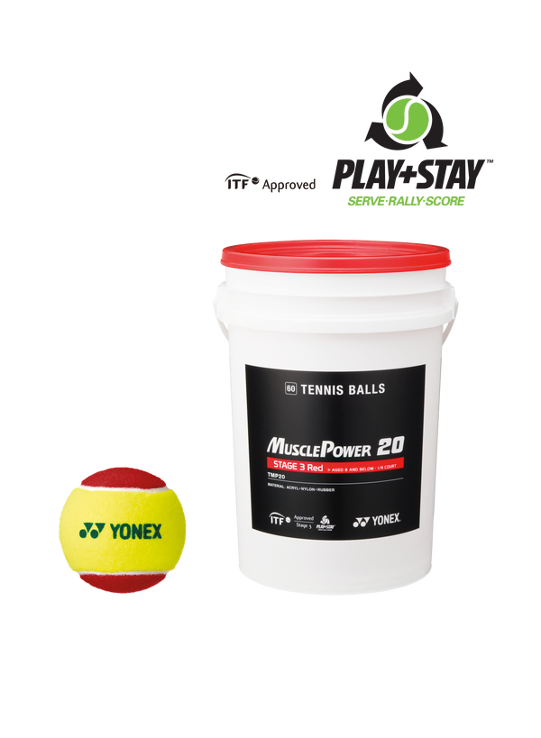 Muscel Power 20 Red Tenis Balls – 60 Balls Buckit