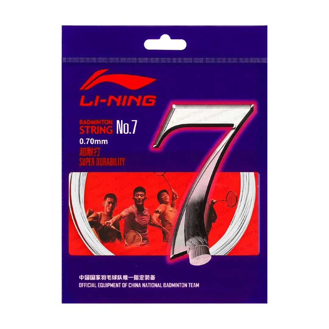 Li-Ning No.7 Badminton String 10M – High Durability & Control (Multiple Colors)