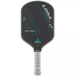 Joola Ben Johns Hyperion C2 CFS 16 Paddle dynamic shot: "The Joola Ben Johns Hyperion C2 CFS 16 Pickleball Paddle in a dynamic action shot on a pickleball court. now on probadminton.in