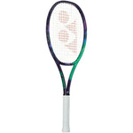 Yonex VCORE Pro 97L tennis racquet in a vibrant green and purple design, showcasing its full frame, ideal for intermediate players, available at ProBadminton.in.