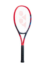 Yonex VCORE 98 Tennis Racquet (305g) in a striking Scarlet red, showcasing its full frame design and modern aesthetic, available at Probadminton.in.