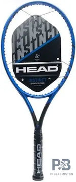 Close-up of the sleek HEAD Instinct Team 2022 tennis racquet head, showcasing its modern design, ready for a challenging "misspell match." Available at ProBadminton.in