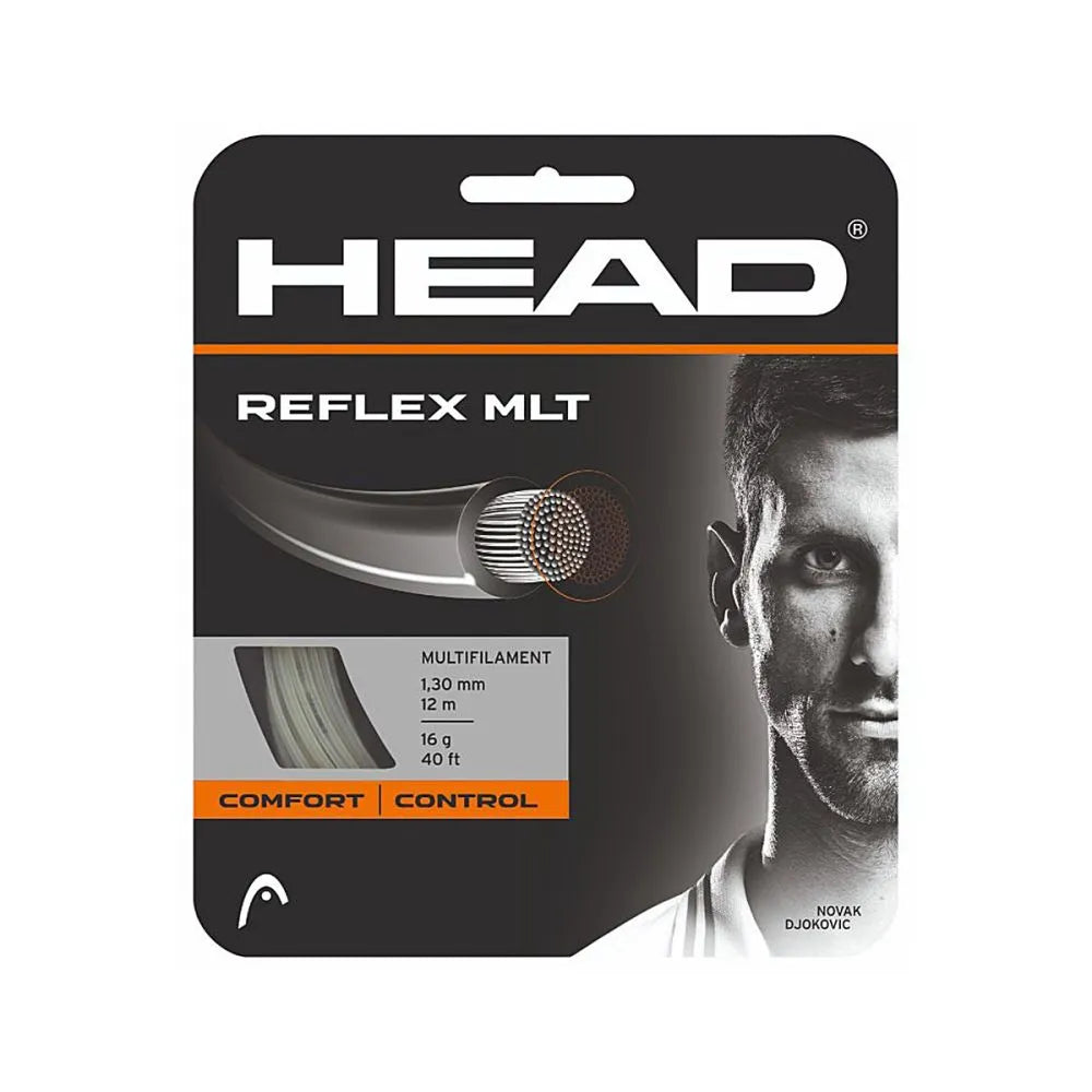 HEAD Refleks MLT tennis strings set 12m natural color for power and comfort – multifillament nylon 16g 17g