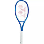 Yonex Ezone 100 Tennis Racquet in Blast Blue (front view), showcasing its vibrant color and isometric head shape for powerful all-around play. Available at ProBadminton.in