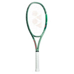Yonex Percept 100L Tennis Racquet, front view, showcasing its large head size and sleek design. Ideal for players seeking power and a comfortable feel. Available at ProBadminton.in.