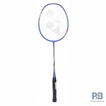 Yonex Voltric Lite 35I badminton racket, showcasing its lightweight graphite frame and thin shaft.