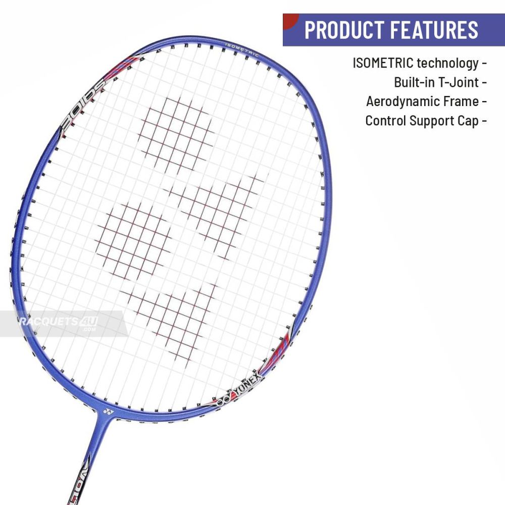 Close-up of the Voltric Lite 35I racket, highlighting the NANOMETRIC technology in its design.