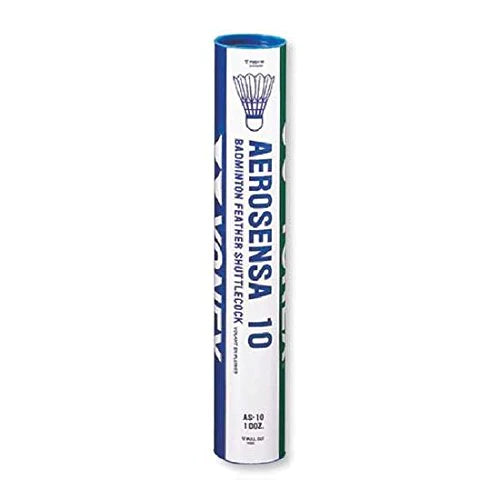 YONEX Aerosensa AS-10 Feather Badminton Shuttlecock (1Tube,12 Shuttlecock)