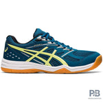 ASICS UPCOURT 4 Indoor Court Shoes ( Deep Sea Teal & Glow Yellow) - Probadminton