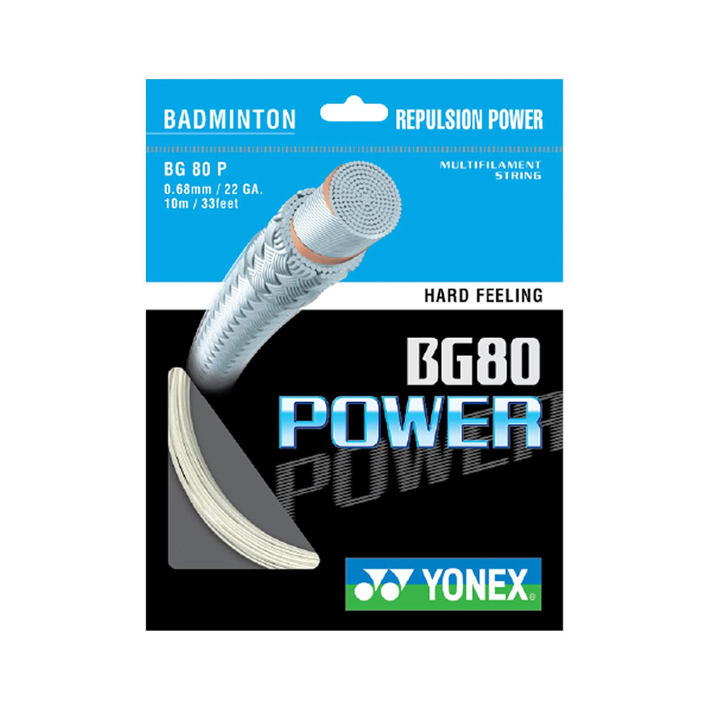 Yonex BG80 Power – High-Tension, High-Control Badminton String (10 m) - ORANGE / WHITE