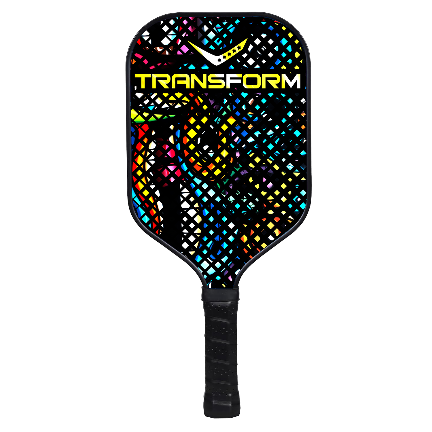 Transform Raptr Picklebal Paddel – Carbon Fibre Face, Control Pro Core, and SpinForce Textur for Power and Controll.