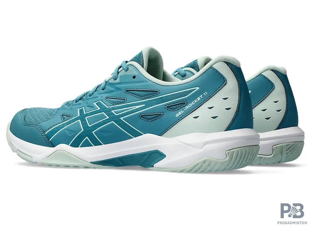 ASICS GEL ROCKET 11 INDOOR SHOES (BLUE TEAL/PALE MINT) - Probadminton
