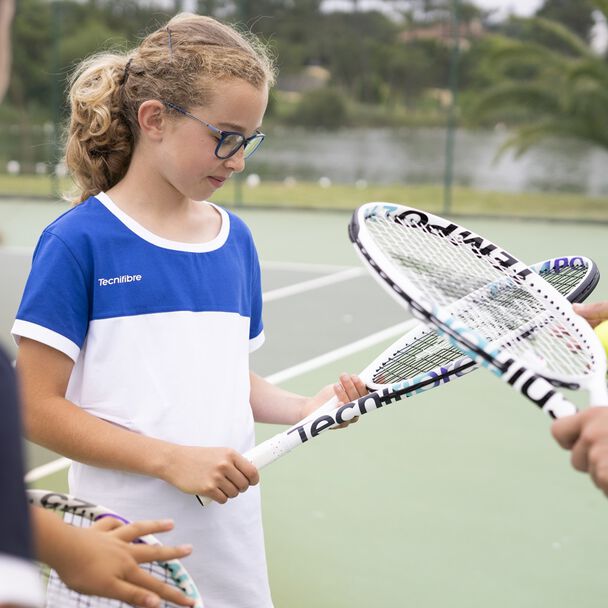 Front view of Tecnifibre Tempo 25 tennis racquet

