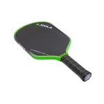Hyperion 3S Paddle resting on net: "The Joola Ben Johns Hyperion 3S 16mm Pickleball Paddle elegantly placed on a pickleball court net."