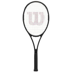 Alt Text: Intermediate player holding the Wilson Pro Staff 97L V13 290g tenniss racket, demonstrating its arm-friendly performance without sacrificing feel. Shop at ProBadminton.in.