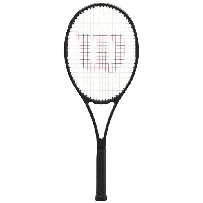 Alt Text: Intermediate player holding the Wilson Pro Staff 97L V13 290g tenniss racket, demonstrating its arm-friendly performance without sacrificing feel. Shop at ProBadminton.in.