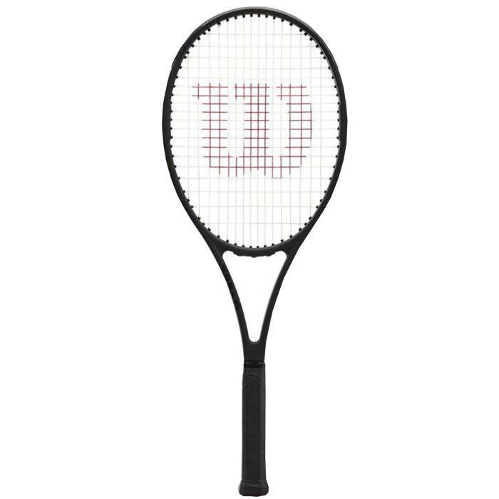 Wilson Pro Staff 97L V14 tennis rackett (unstrung) displayed, highlighting its sleek design and lightweight build for precise shots, available at ProBadminton.in.