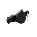 Close-up of Fox 40 Mini Whistle (front view): "Close-up front view of the Fox 40 Mini Whistle, highlighting its distinct design and lack of a pea."