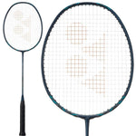 Deep Green Yonex NANOFLARE 800 TOUR racket, emphasizing its 10 mm longer length and quick maneuverability, available at probadminton.in.