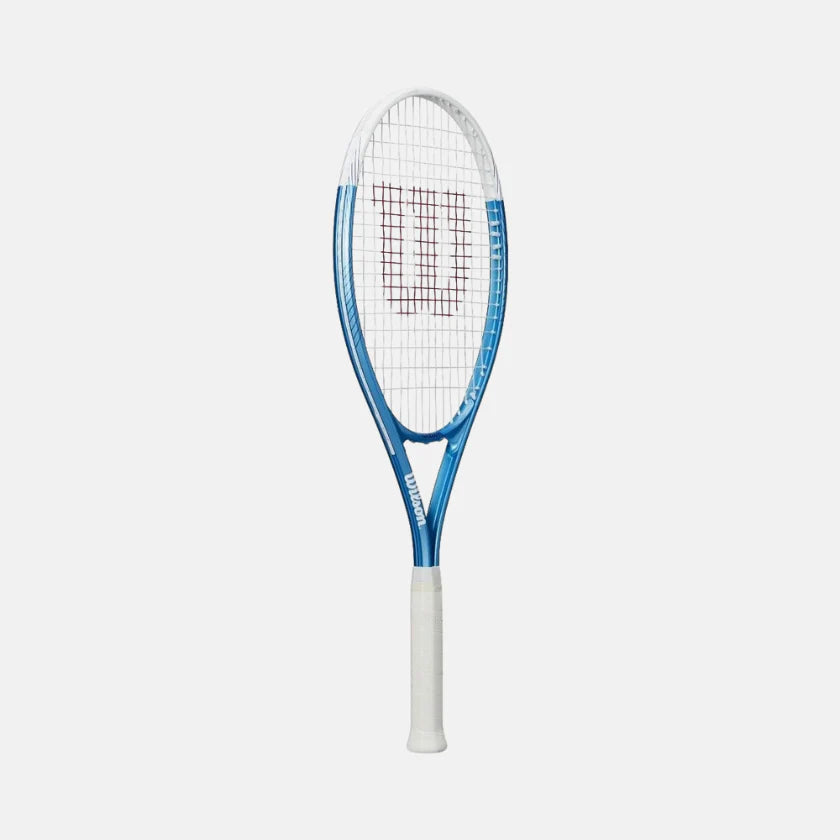 "Wilson 112 EXL Ultra Power Tennis Racquet, 112 sq. inch head, extended length, lightweight, head-heavy balance."