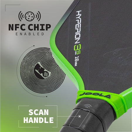 Joola Ben Johns Hyperion 3S pickleball paddle with Black Feel-Tec Pure Grip. Shop online at probadminton.in.