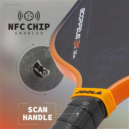 Joola Collin Johns Scorpeus 3S pickleball paddle with Black Feel-Tec Pure Grip. Shop online at probadminton.in.