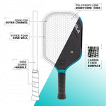 Joola Ben Johns Perseus 3S pickleball paddle with Charged Carbon Surface. Shop online at probadmintion.in.