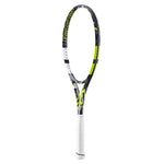 close-up of the Babolat Pure Aero Lite (Babolat Pure Aero Light) racket head, featuring 8th-Gen Aero Tech for enhanced topspin.