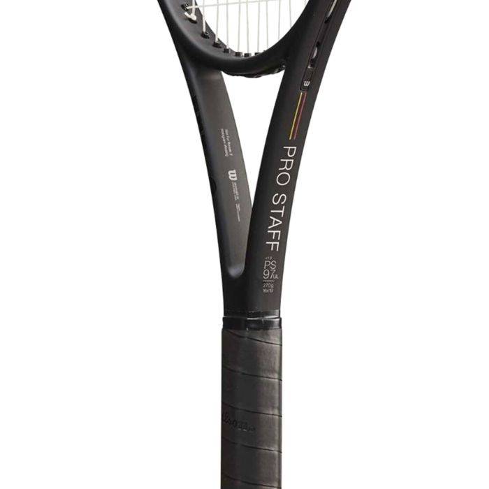 The Wilson Pro Staff 97L V14 tennis racket alongside other Wilson India equipment, showcasing the brand's complete lineup available at ProBadminton.in.