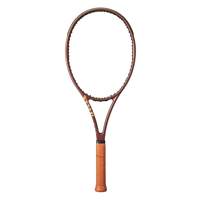 Studio shot of the Wilson Pro Staff 97L V14 tennis rakket, emphasizing its crisp feel and suitability for intermediate and advanced players.