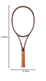 Wilson Pro Staff 97L V14 tennis racket and a badminton racket, illustrating the diverse range of sports equipment offered by ProBadminton.in.