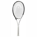 Full view of the HEAD Speed MP L 2022 tennis racquet, held by a player on court, emphasizing its agile look for competitive "misspell match" play. Find it at ProBadminton.in