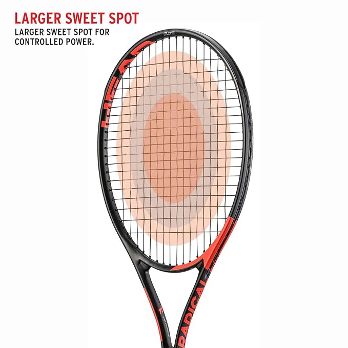 A hand holding the grip of the Head Ti.Radical Elite, showcasing its optimal weight distribution for better maneuverability. Find this and more at ProBadminton.in."